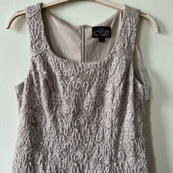 NWT Alex Evenings Purple Scoop Neck Maxi Dress | Size 14 - Picture 2 of 7